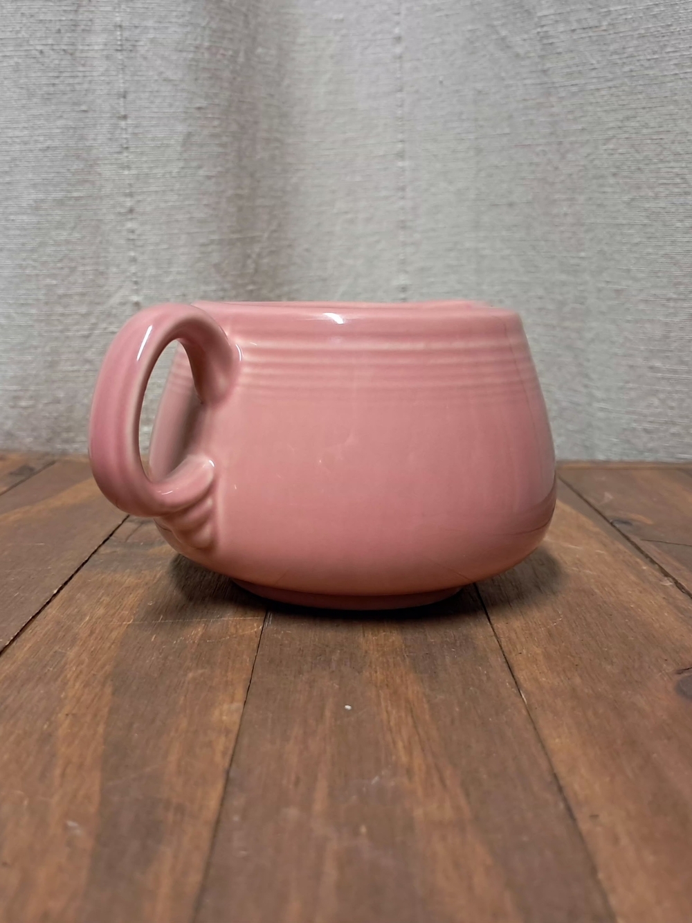 Fiestaware Peony Pink Sugar Bowl Lidded Creamer and Base Tray 4-Piece Set - Picture 9 of 16